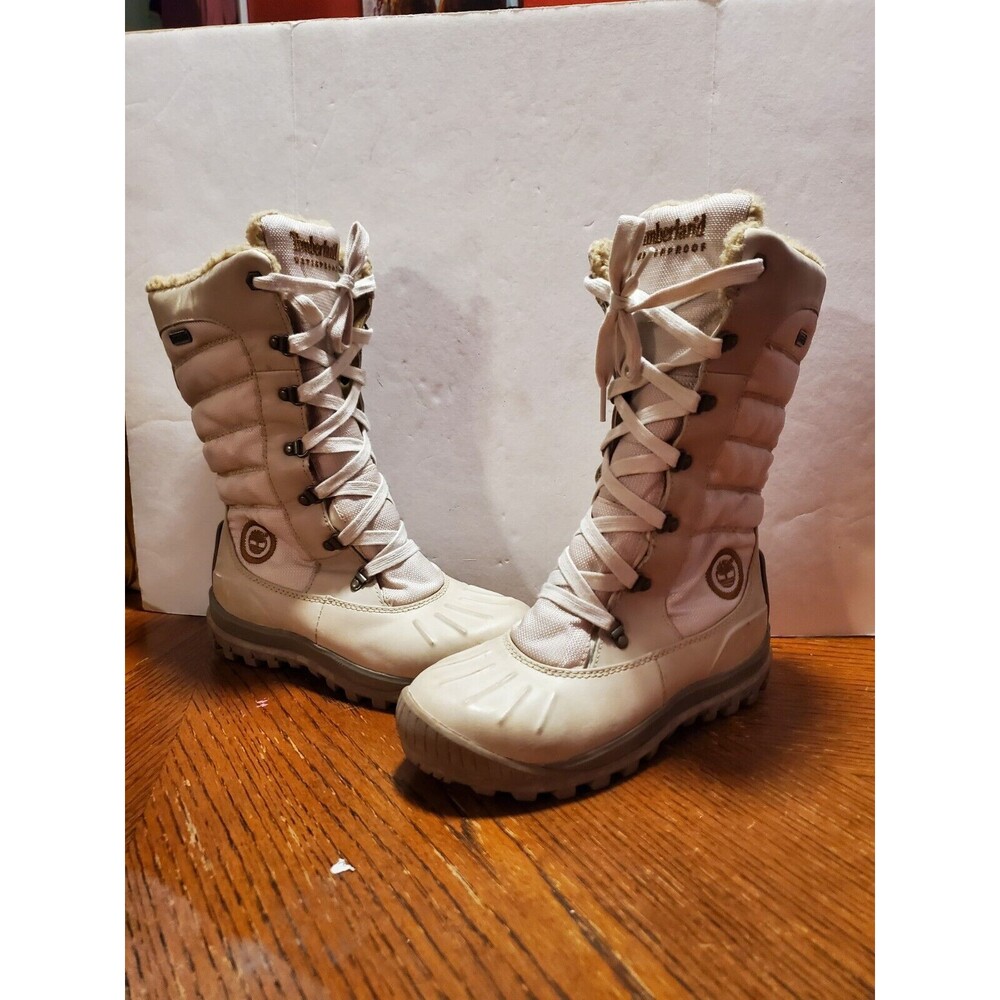 Timberland Earthkeepers Mount Holly Womens Size 7M Beige/Tan Outdoor Snow Boots